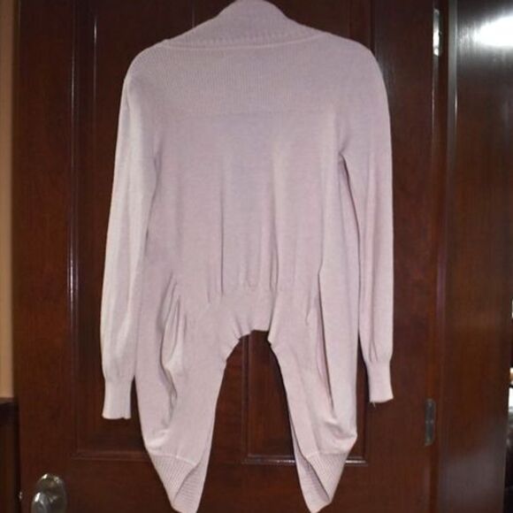 Lola Cardigan Small Medium Long Sleeve High Low Tan Open Front Sweater - Picture 14 of 14